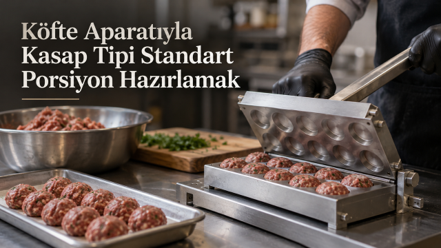 Köfte Aparatıyla Kasap Tipi Standart Porsiyon Hazırlamak